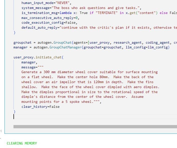 Leveraging AutoGen agents to generate a concept design and 3d printable file Alt Text